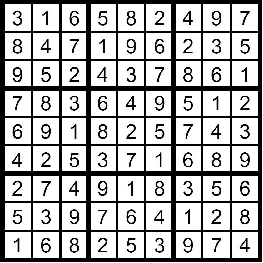 Facit till svåra sudoku