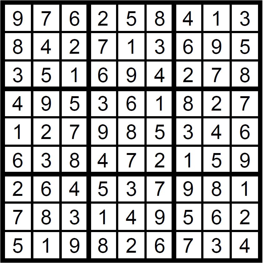 facit till lätta sudoku nr 3 2024